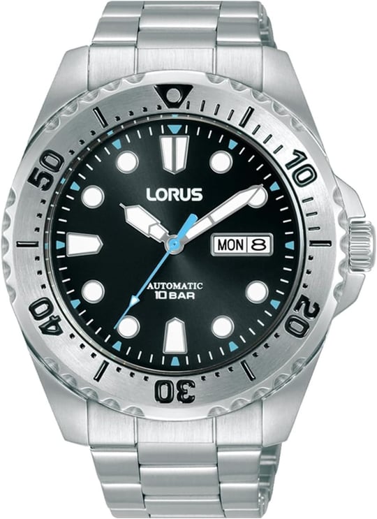 Lorus Erkek Analog Otomatik Saat, Paslanmaz Çelik Kayışlı RL471BX9, Gümüş., Ölçü Birimi, klasik