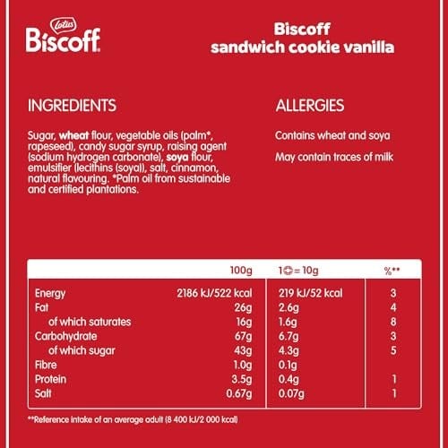 Lotus Biscoff Vanilya Aromalı Dolgulu Karamelize Sandviç Bisküvi 150 Gram
