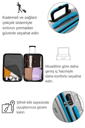 Louisiana Polo Büyük Boy Valiz, 77 cm Boy, 47 cm En, 30 cm Derinlik, 100 lt Hacim, 25 kg Kapasite, Su Geçirmez, Kolay Temizlenen Kabuk, Tekerlekli (Gri)