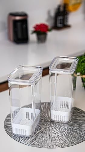 LUDIA Vakum Kapaklı Sebze Yeşillik Saklama Kabı 2900 ml