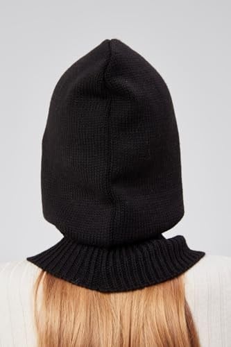 Lüks Kadın Kışlık Balaclava Triko Örme Başlık