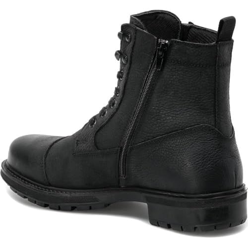 LUMBERJACK RAMONES 1PR HAKİKİ DERİ FERMUARLI CASUAL GÜNLÜK ERKEK BOT SİYAH 42