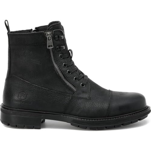 LUMBERJACK RAMONES 1PR HAKİKİ DERİ FERMUARLI CASUAL GÜNLÜK ERKEK BOT SİYAH 42
