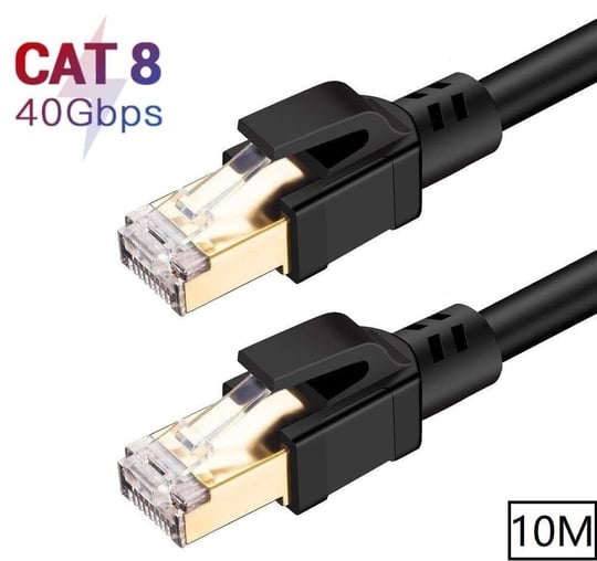 Lunatic Tkz 1752 Cat8 10 Metre 40Gbps S/Ftp 2000MHz Yüksek Hızlı 26 AWG kablo, S/Ftp Esnek Korumalı Bükümlü Çift 25/40 Gb/sn  - Seçenekler: 0.5 METRE CAT8 1352, 1 METRE CAT8 1452, 3 METRE CAT8 1552...