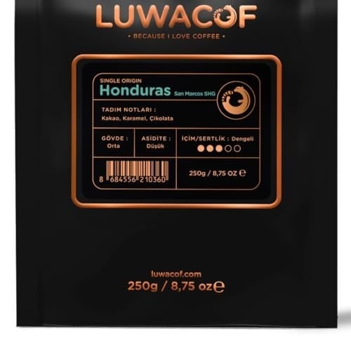 Luwacof Honduras San Marcos SHG Yöresel Kahve (Öğütülmüş Filtre Kahve) 250 Gr