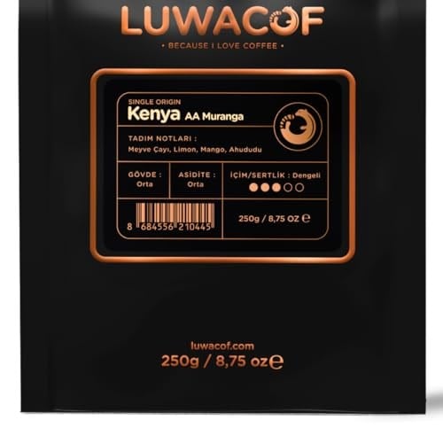 Luwacof Kenya AA Muranga Yöresel Kahve (Öğütülmüş Filtre Kahve) 250 Gr