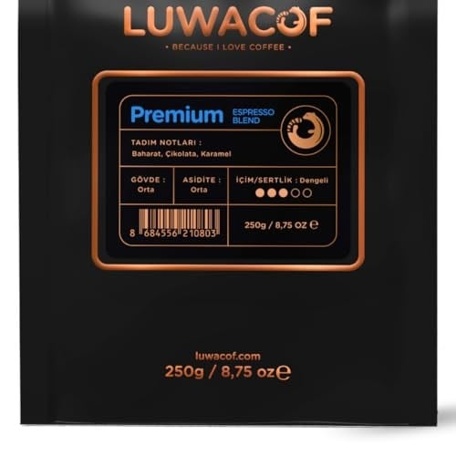 Luwacof Premium Espresso Blend Kahve (Çekirdek) 250 Gr