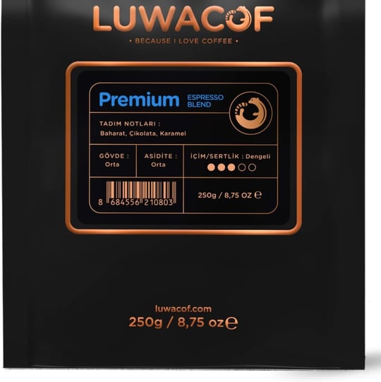 Luwacof Premium Espresso Blend Kahve (Çekirdek) 250 Gr