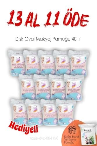 Lux 13 AL 11 ÖDE Disk Oval Makyaj Pamuğu 40 lı ve ROSIE