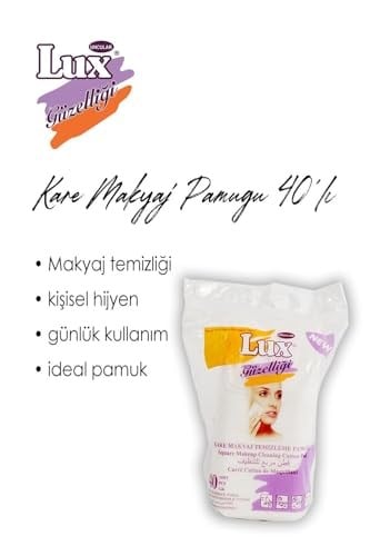 Lux 40lı 29 AL 25 ÖDE Disk Kare Makyaj Pamuğu ve ROSIE
