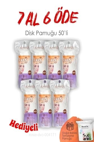 Lux 50li Disk Makyaj Pamuğu 7 AL 6 ÖDE ve ROSIE