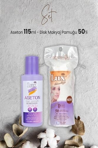 Lux Aseton 115 ml ve Disk Makyaj Pamuğu 50li