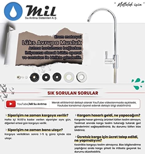 Lüx Su Arıtma Cihazı Musluğu - Aç - Kapa (İthal kalite)