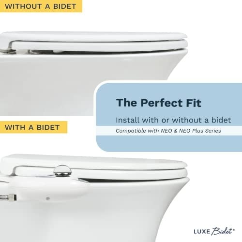 LUXE Bidet Luxe TS1008E Yavaş Kapanan, Hızlı Çıkarma Menteşeli ve Kaymaz Tamponlu Uzun Rahat Oturaklı Klozet Kapağı (Beyaz)