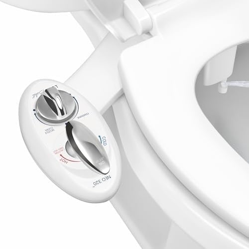 Luxe Bidet Neo 320 (Elite Series) – kendi kendini temizleyen Dual başlık –, sıcak ve soğuk su ile elektrik mekanik Bide WC-sabitleme W/güçlü musluk valfler ve metal hortumlar, Neo 320 white