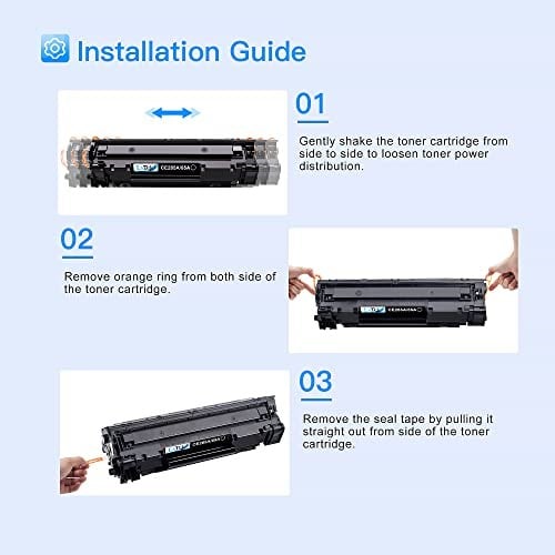 LxTek HP 85A CE285A için Uyumlu Toner Kartuşu Değiştirme Laserjet Pro M1132MFP M1217NFW M1212NF P1102W P1102 P1106 M1132 P1100 M1213NF M1136 M1210 M1212 (Siyah, 2li Paket) ile Uyumlu