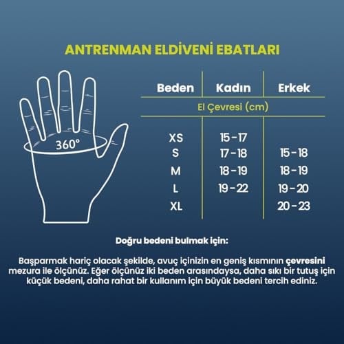 M Essential Fg Erkek Mavi Antrenman Eldiveni N.000.0003.405