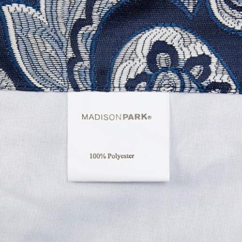 Madison Park Aubrey suni ipekten perde, şal desenli, jakar, çubuk cepli, görüş korumalı, oturma odası, mutfak, yatak odası ve yu - Seçenekler: 45.7G x 127U cm (1 Panel), 50 in x 95 in, 84