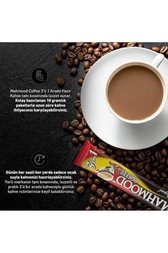 Mahmood Coffee 3ü 1 Arada Hazır Kahve 48 Adet x 18 Gram 2li set