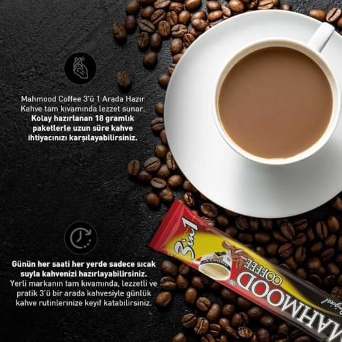 Mahmood Coffee 3ü1 Arada Hazır Kahve 48 Adet X 18 Gram