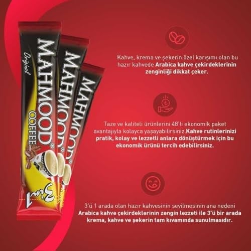 Mahmood Coffee 3ü1 Arada Hazır Kahve 48 Adet X 18 Gram