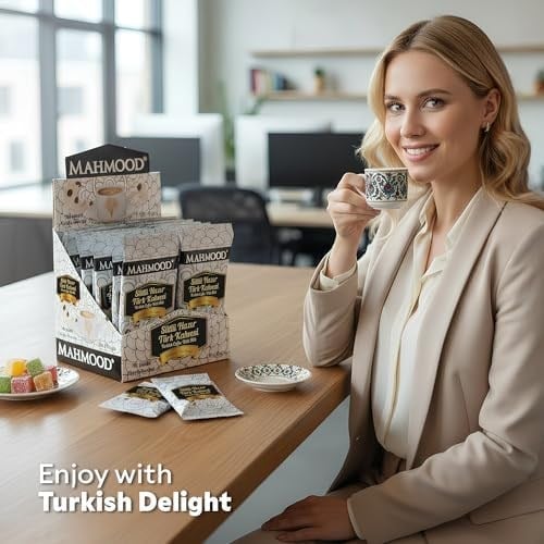 Mahmood Coffee Hazır Türk Kahvesi Sütlü Şekersiz (19 Gr x 12 Adet)