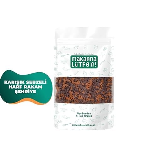 makarna lütfen! Karışık Sebzeli Harf Rakam Şehriye %35 Sebze 250 Gr