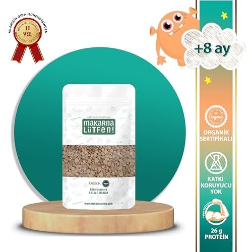 makarna lütfen! Organik Yeşil Mercimek (250 gram)