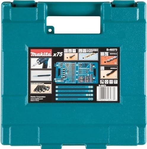 Makita B-49373 delme ve vida-bit, 18 V, Mavi, Set 75 adet
