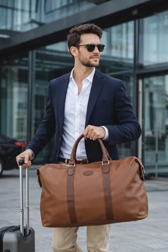 MakVoyage Kabin Boy Bavul, Valiz, Bagaj, Spor, Silindir, Seyahat Çantası, Yumuşak Deri Katlanabilir.