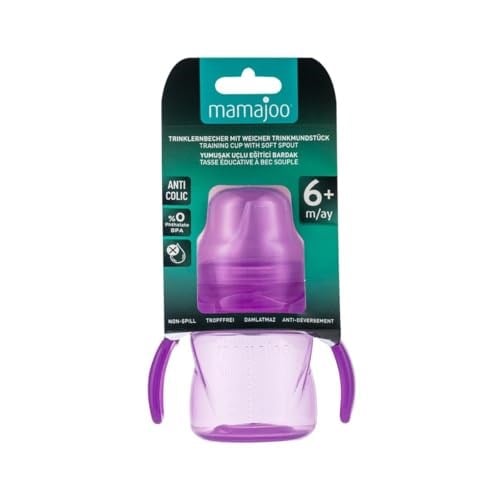 Mamajoo Kulplu Eğitici Bardak 160 ml / Mor