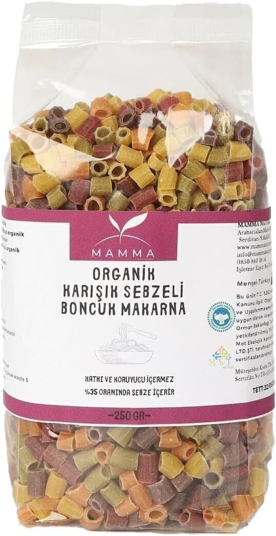 Mamma Emada Organik Karışık Sebzeli Boncuk Makarna