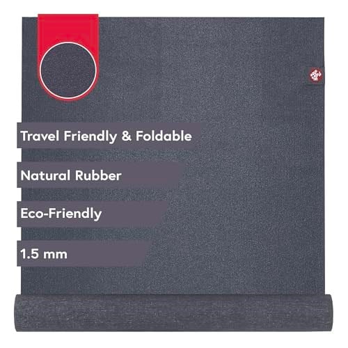Manduka eko superlite yoga matı – 1,5 mm doğal kauçuk | katlanabilir ve seyahate uygun | yumuşak dokulu yüzey | çevre dostu