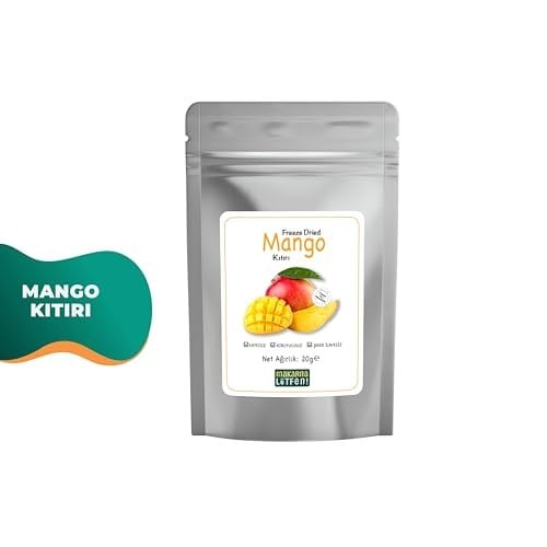 Mango Kuru Meyve Cipsi Dondurularak Kurutulmuş Freeze Dried Meyve Kıtırı (20 g)