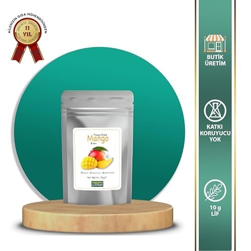 Mango Kuru Meyve Cipsi Dondurularak Kurutulmuş Freeze Dried Meyve Kıtırı (20 g)