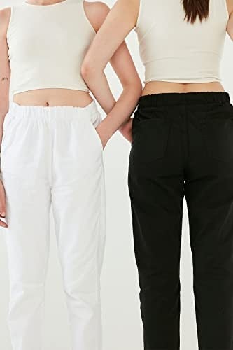 Manila Kesikli Beli Lastikli Pantolon Pantolon Kadın