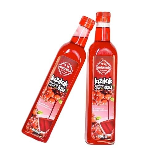 Manisa Birlik Doğal Kızılcık Özü 700 ml Konsantre x 2 Şişe