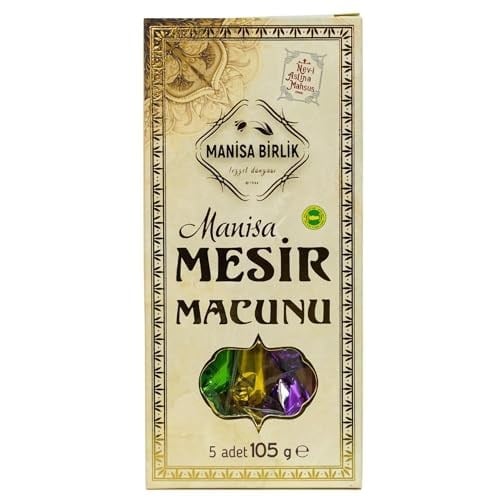 MANİSA BİRLİK Mesir Macunu Glikozsuz 5li Çubuk 105 gr x 5 Paket