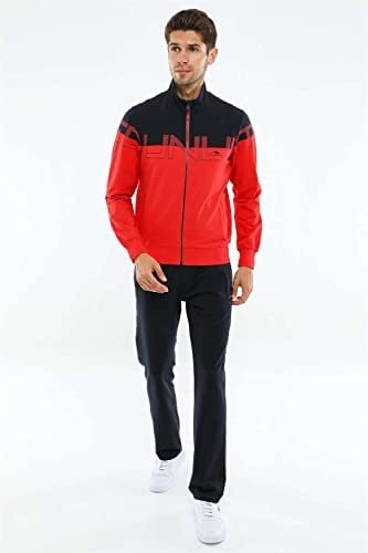 Maraton Sportswear Erkek Dik Yaka Düz Paça Eşofman Takımı