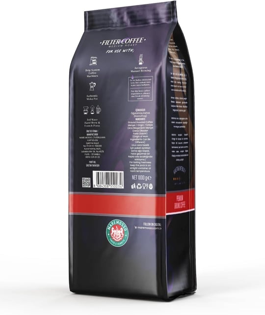 Mare Mosso Caffe Filtro Clasico Blend - Klasik Filtre Kahve 1 Kg. Çekirdek Öğütülmemiş