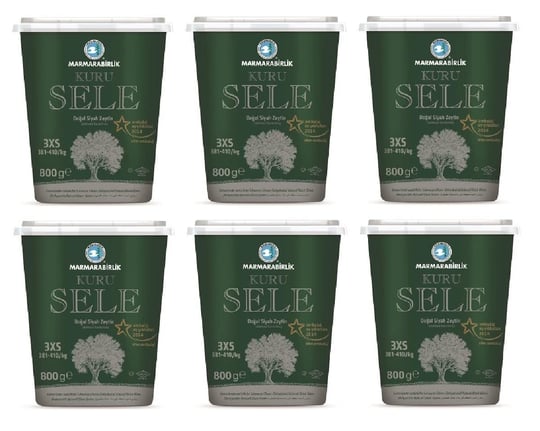 Marmarabirlik Kuru Sele Siyah Zeytin Pet (6 x 800 gr)