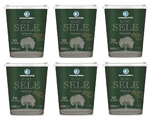 Marmarabirlik Kuru Sele Siyah Zeytin Pet (6 x 800 gr)