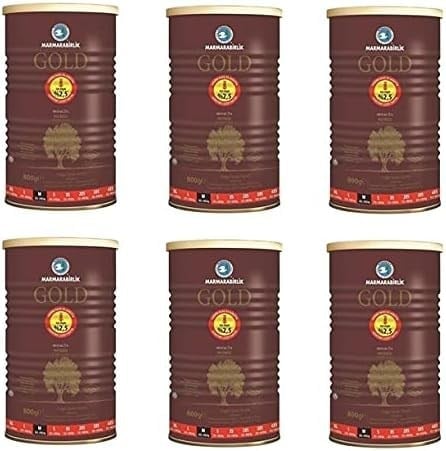 Marmarabirlik Salamura Siyah Zeytin Teneke Gold (M) 800 Gr - 6lı