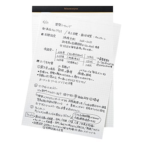 Maruman MNEMOSYNE Notepad A4 (29,7 x 21 cm), 5mm Kareli, 70 Yaprak, Spiralli Defter (N187A) - Seçenekler: Günlük, Tutucu, Yapıştırıcı ve zımba telleri...