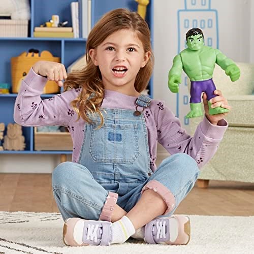 Marvel Spidey and His Amazing Friends 22,5 cm Uzunluğunda Büyük Boy Hulk Aksiyon Figürü, Okul Öncesi