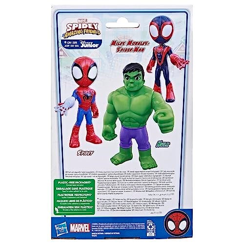 Marvel Spidey and His Amazing Friends 22,5 cm Uzunluğunda Büyük Boy Hulk Aksiyon Figürü, Okul Öncesi