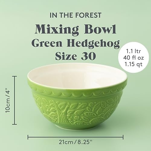 Mason Cash Green Hedgehog karıştırma kabı, 21 cm