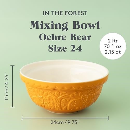 Mason Cash In The Forest S24 Ochre Karıştırma Kasesi 24 cm, 2002.148 - Bedenler: S12 (29cm), 24 cm, 26 cm