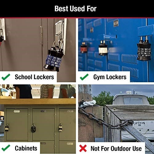 Master Lock 1535D Locker Lock Set Kendi Kombinasyonunuzu Asma Kilit, 1 Paket, Renkler Değişebilir