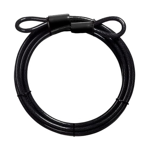 Master Lock 72DPF 15 ft İlmekli Uçlu Örgülü Çelik Kablo ve 3/8 inç Çap, Siyah, 15 inç x - Seçenekler: 4 x 3/8